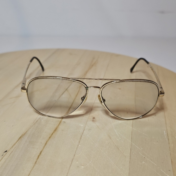 Vintage Unbranded Gold Electroplate Aviator Shaped Reading/Eye Glasses Frames - Picture 3 of 8